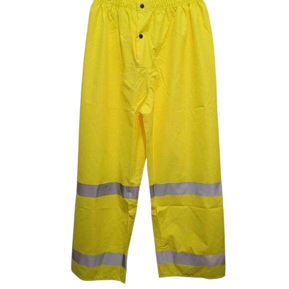 NASCO Envisage Rain Pants Sz L Neon Yellow 3M Reflective ANSI 107 Class E $150 - Picture 1 of 16